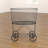 Metal Rolling Laundry Cart with Rack-44653266