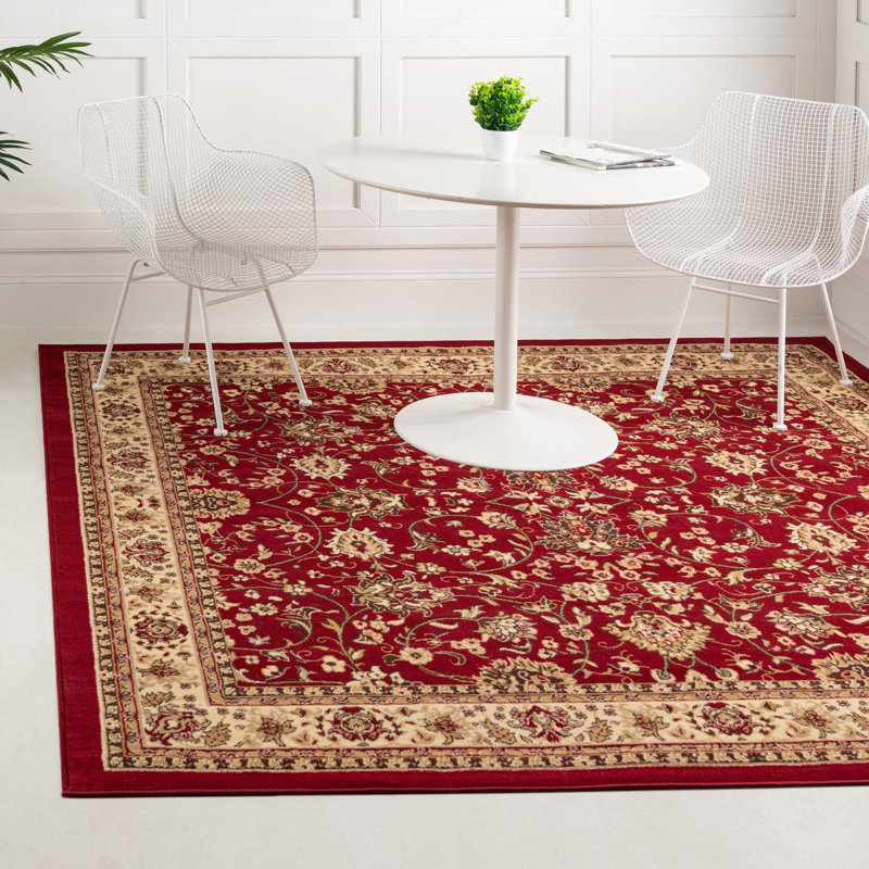 Bhatari Indoor Rug, Square 5', Burgundy