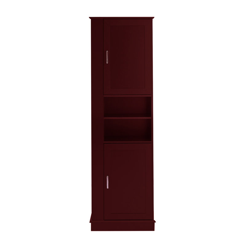Armoire de rangement pour salle de bain avec 2 tablettes ouvertes, Brown