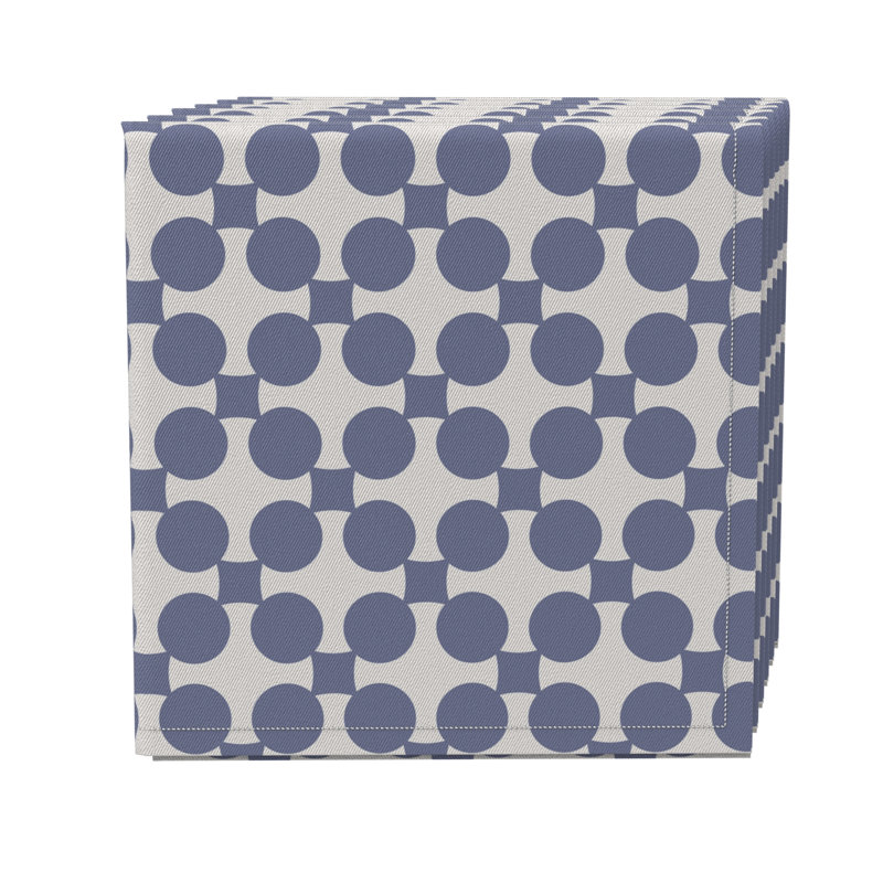 Cotton Twill Geometric Square Napkin