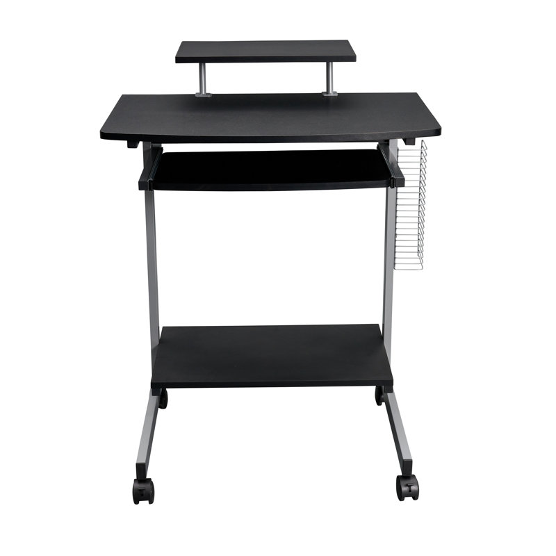 Chariot d'ordinateur compact avec rangement