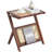 Rattan Coffee Table Z-Shaped Rattan Coffee Table 1-Tier for Living Room