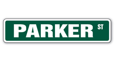 Plaque de rue Parker en plastique robuste 4 po x 18 po