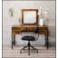 Bureau et miroir de coiffeuse en chêne rustique et finition noire