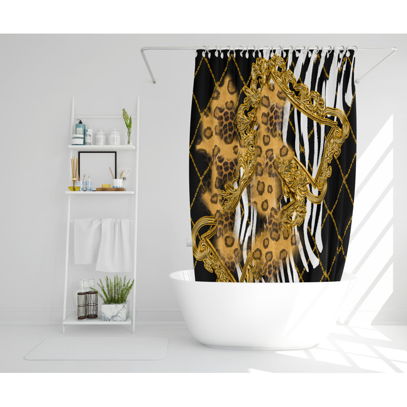 Griselda Polyester Shower Curtain Set, 168cm H x 168cm W