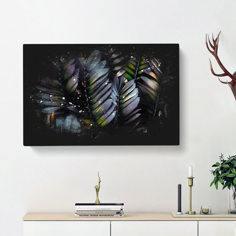 Plant Leaves - Wrapped Canvas Print, 50cm H x 76cm W x 3cm D