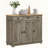 Distressed Gray Sideboard with Wood Top-259695002
