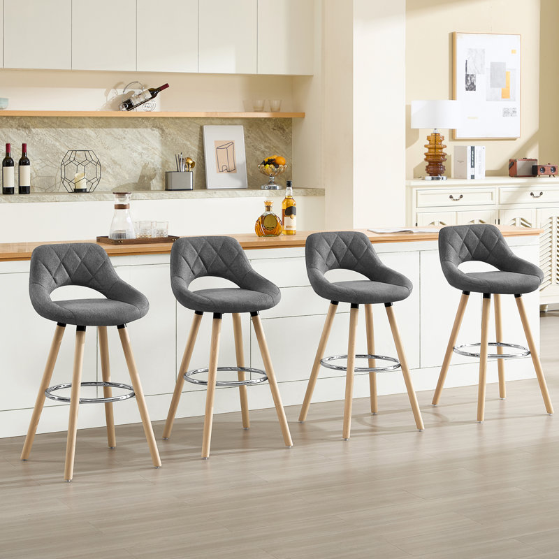 Thierry 68cm Bar Stool, Dark Grey, 4