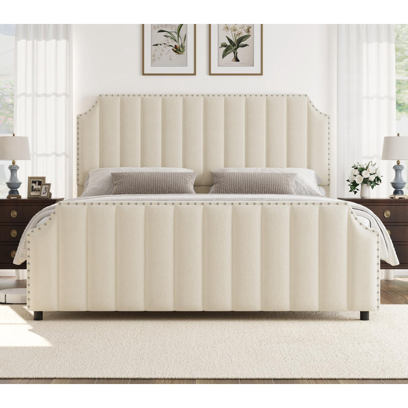 Lit Keslyn, Beige, Très grand