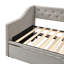 Lit de jour simple rembourré avec lit gigogne escamotable, pour les chambres d'amis et les solutions peu encombrantes-2112168798