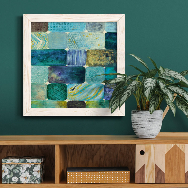 By the Sea - Peinture sur toile encadrée, H 31,5 po x l 31,5 po x P 1,5 po, Cadre blanc