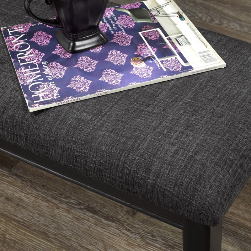 Banc d'appoint Valeria, gris / noir