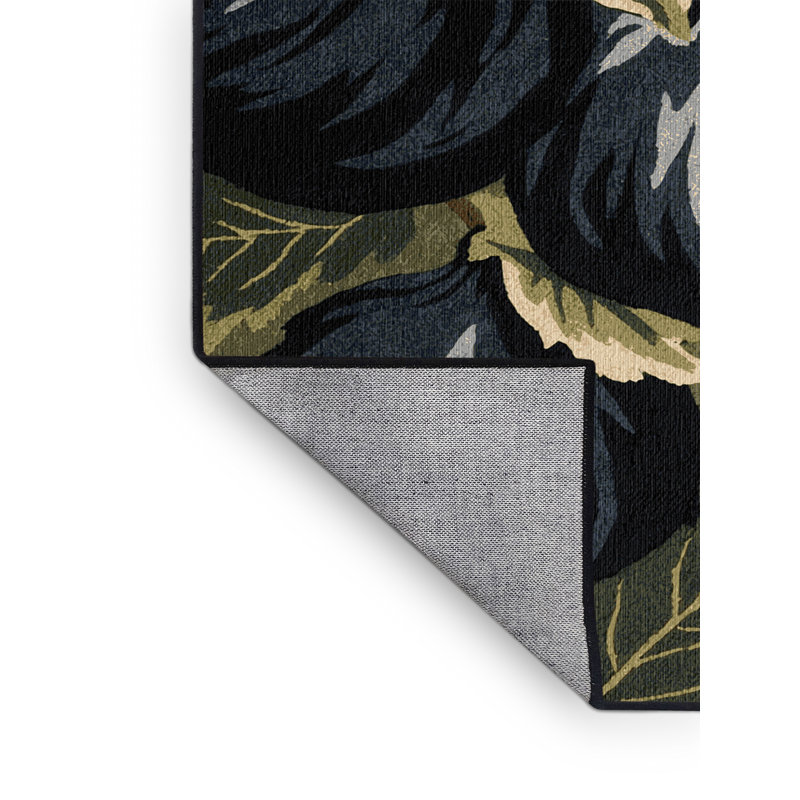  Tapis lavable noir Mission Fruit, Rectangle 7 pi x 9 pi