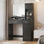 Coiffeuse avec miroir et bande lumineuse à DEL, coiffeuse avec tiroir pour chambre à coucher-126896945