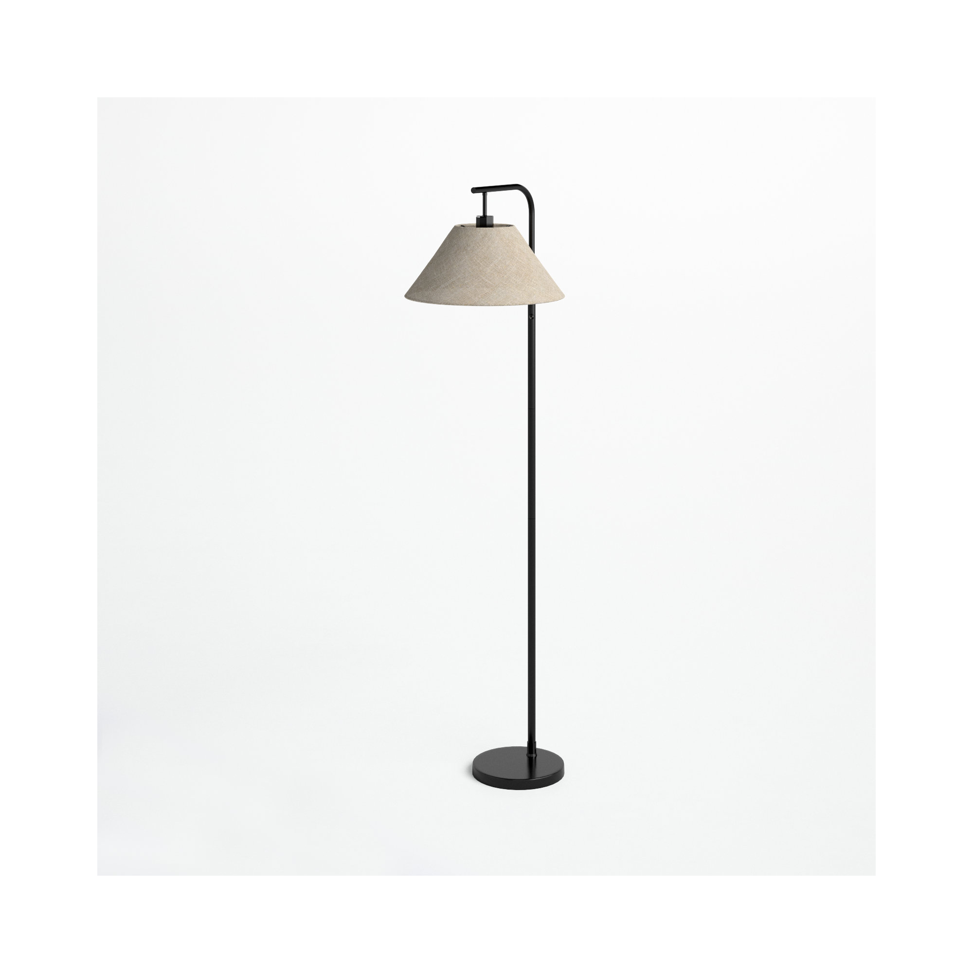Westwick 58'' Floor Lamp, Black, Beige