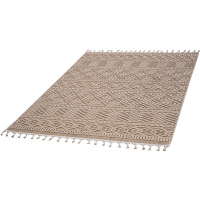 5X7 Geometric Indoor/Outdoor Area Rug By Loom & . Stain , Non-Shedding, , With A And Fluffy Pile From Pet Secure, Fine Touch