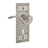 Craftsman Plate Privacy (Bed & Bath) with Decorative Keyhole and Manor Lever