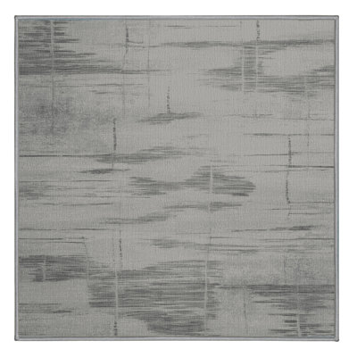 Tapis abstrait gris lavable à la machine