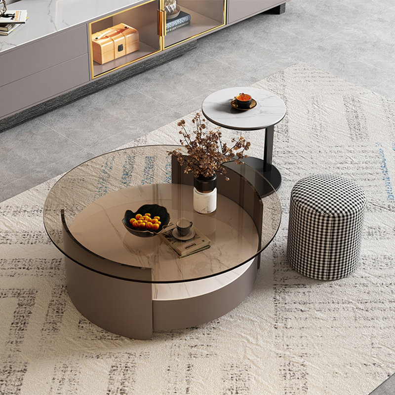 Modern Multi-function Round Coffee Table Set