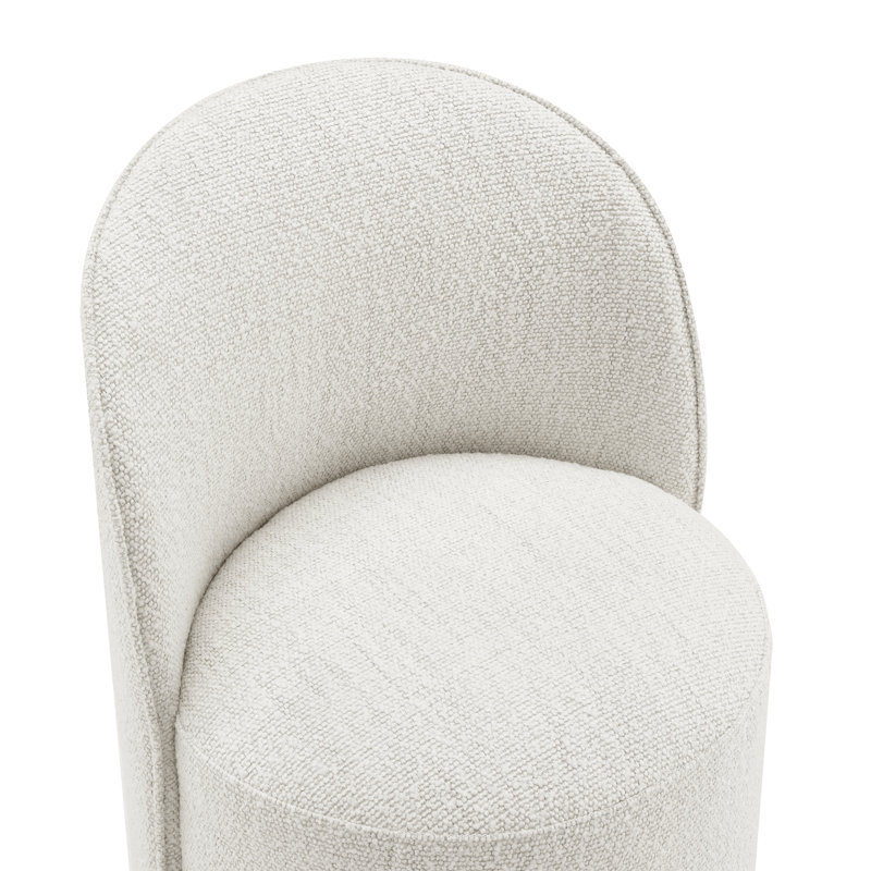 Chaise d'appoint rembourrée Sharlene, Perle Merino