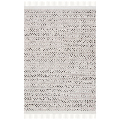 Tapis rayé ivoire tissé à la main Scharff