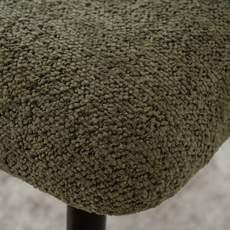 Modern Upholstered Dining Chairs 20" Wide Leather Side Chair with High Back, Fabric Green