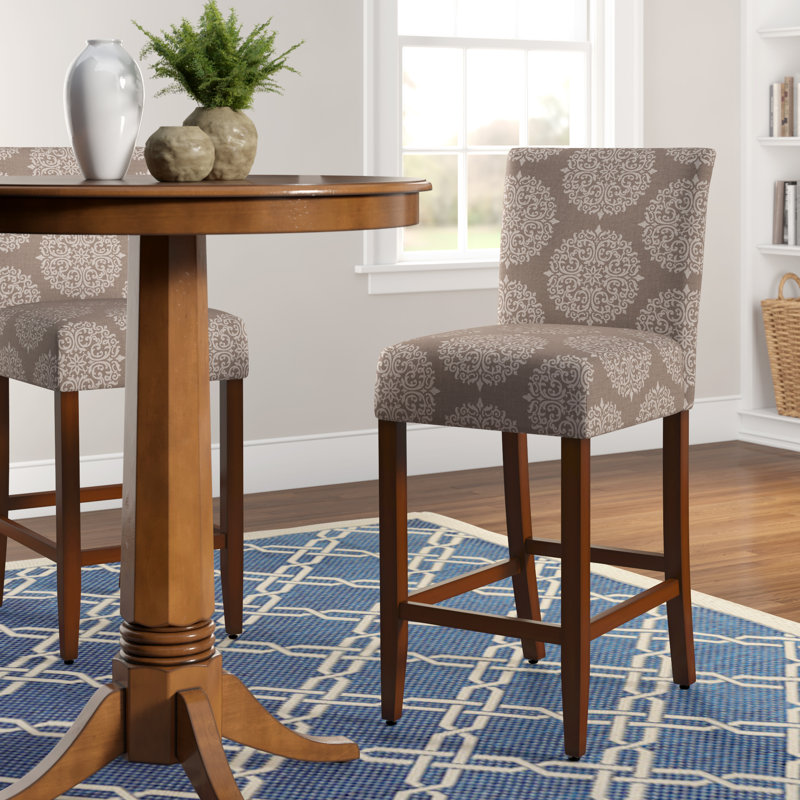 Cocar Upholstered Counter & Bar Stool, Stone Medallion, Bar Stool (29" Seat Height)