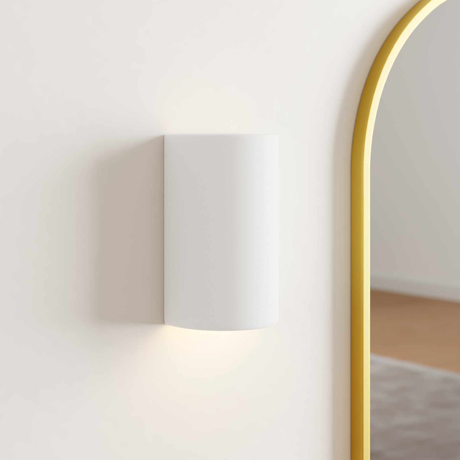 Pacursa Ceramic Dimmable Flush Mounted Sconce, 12.5" H x 7.75" W x 6.25" D, Sky Blue, Integrated LED