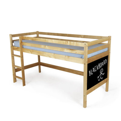 Matthes Hardwood Mid Sleeper Bed with Blackboard