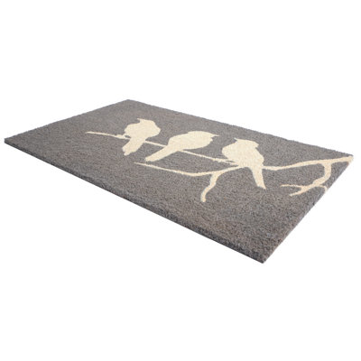 Laurrine Birds on Branch Coconut Coir Entryway Doormat