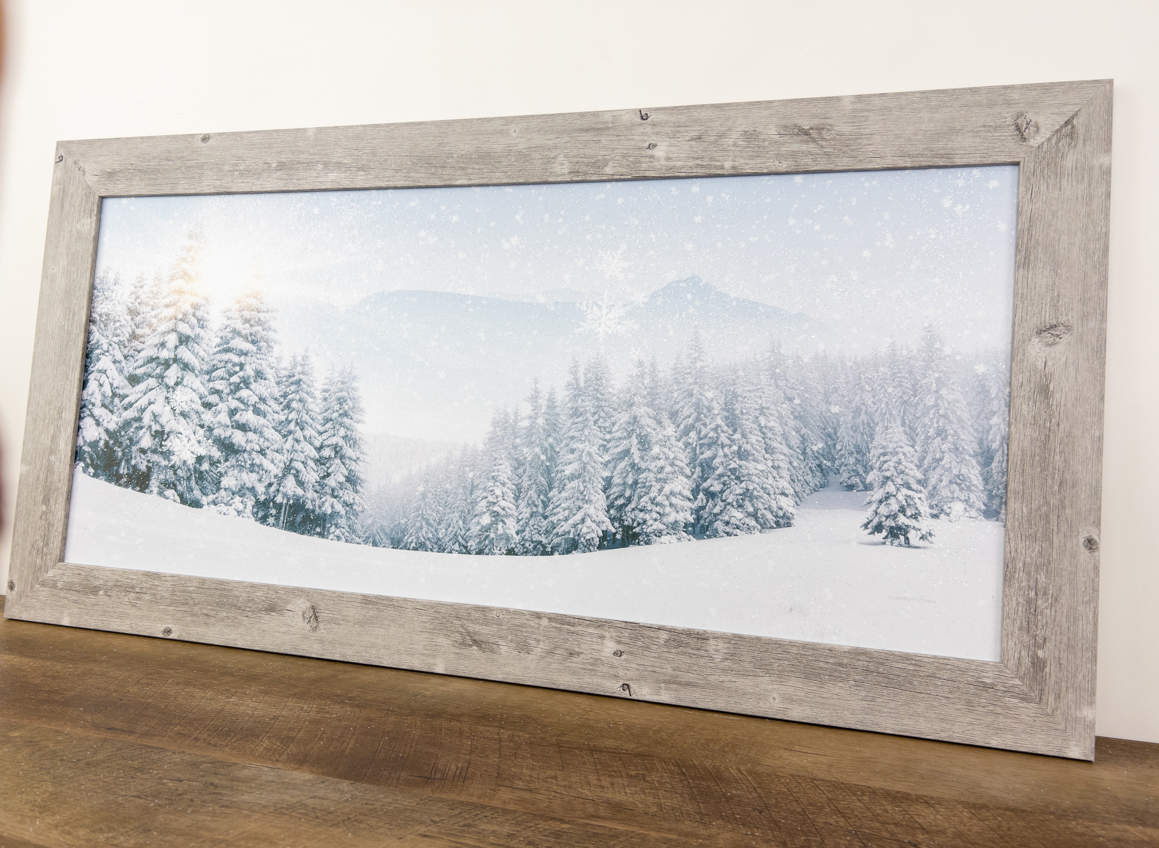 Millwood Pines Blue Winter Scene - Picture Frame Graphic Art | Wayfair
