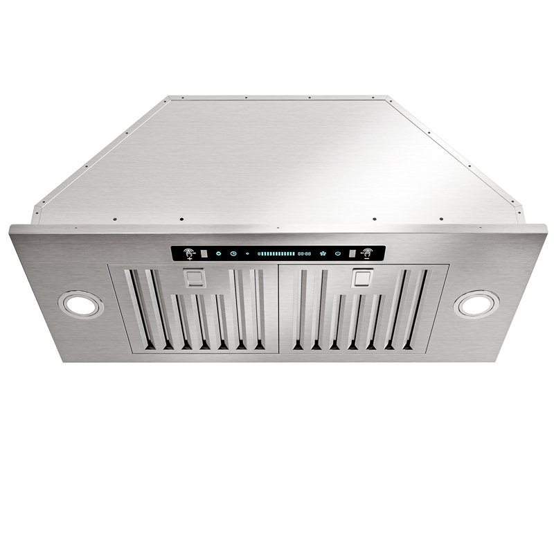 30" 900 CFM Convertible Insert Range Hood Stainless Steel Quiet 4 Speed Gesture Remote and Touch Panel Control with LED Lights