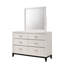Mobilier de chambre à coucher contemporain en bois à finition blanche avec commode 6 tiroirs 1Pc