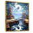 Toile avec cadre flottant or