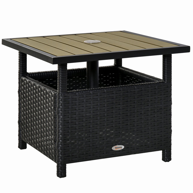 Table d'appoint en osier de rotin 22 po Outsunny
