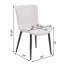 Ensemble de 2 chaises de salle à manger crème: similicuir style moderne Mid-Century-1522723099