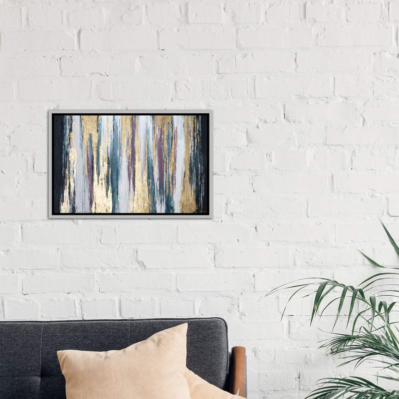 « walk of fierté » par nikki chauhan-print, H 26 po x l 40 po x P 1,5 po, Toile avec cadre argenté