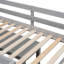 Lit mezzanine avec bureau et tiroir pour une utilisation pratique dans la chambre à coucher - Tablettes latérales grises simples, gris, fabriquées en bois de pin massif-1039452371