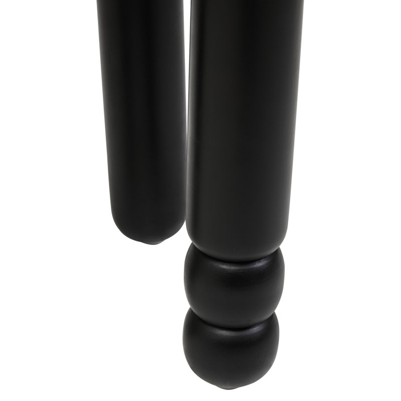 Demel Solid Wood End Table, Black