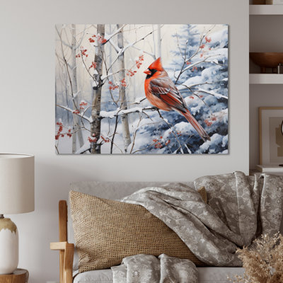 Canada, Canada, oiseau rouge, hiver, pays des merveilles, art mural en métal