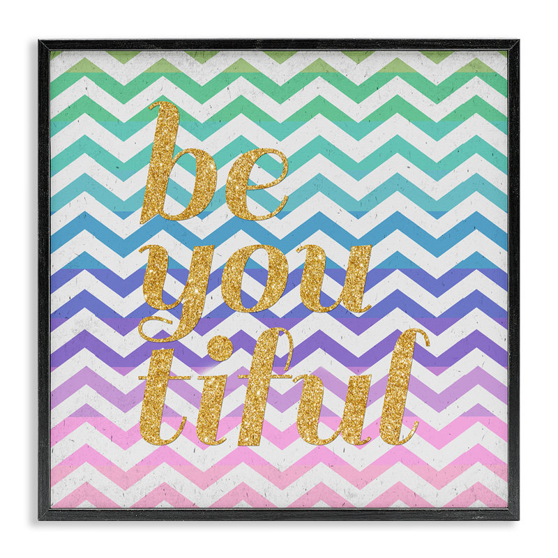 «Chevron Beautiful», art de la giclée encadrée par SD Graphics Studio, H 12 po x l 12 po, Giclée encadrée noir minuit