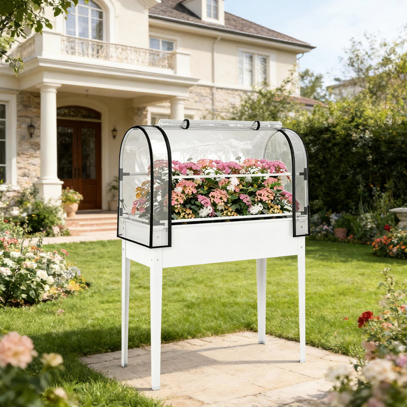 Jardinières surélevées durables, conception moderne en métal, idéales pour les petits jardins