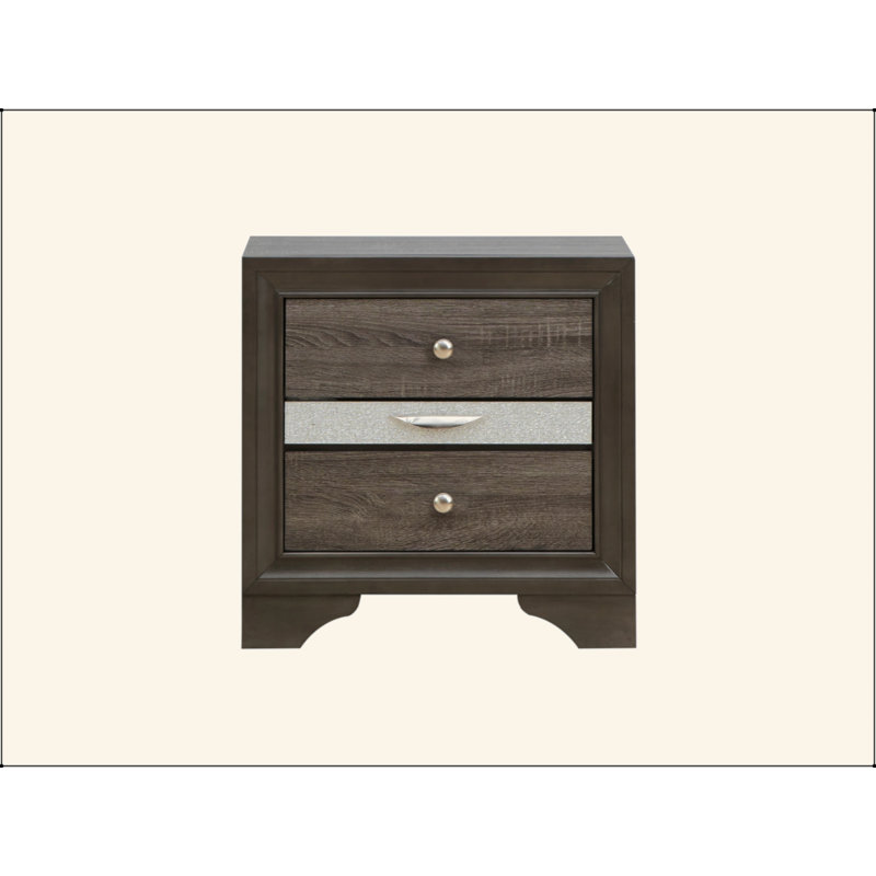 Table de chevet élégante et pratique pour rehausser la chambre à coucher, Gris