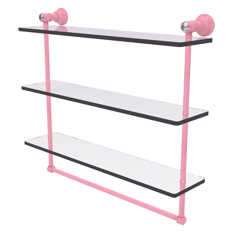Tablette flottante 3 pièces Carolina, H 19,7 po x l 22 po x P 5,54 po, Rose