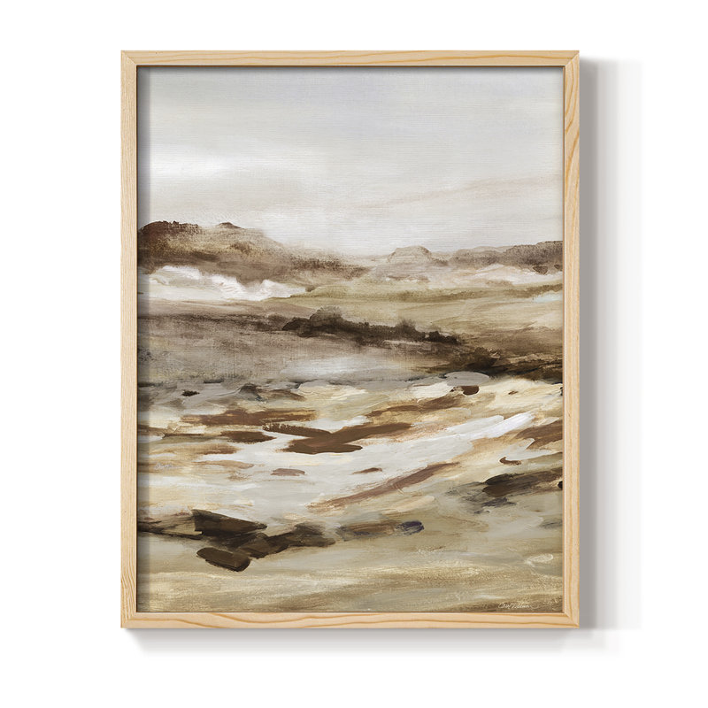 «Peaks and Vallys», reproduction encadrée - bois massif, Naturel, H 11 po x l 9 po