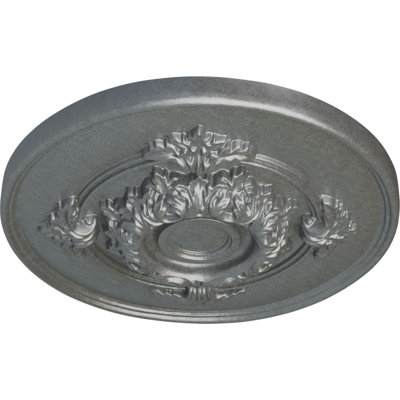 Médaillon de plafond Endurathane Katheryn, DO 14 1/2 po x P 2 3/4 po (convient aux auvents jusqu'à 2 1/8 po), fini désert Gobi peint à la main