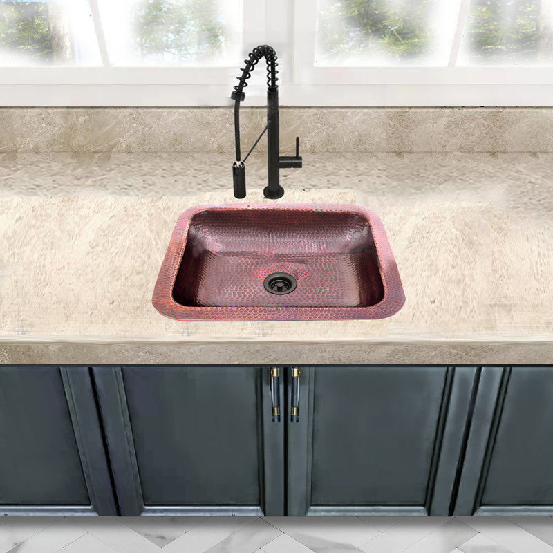 Brightwork 17 in. L Undermount and Drop-In Single Basin Kitchen Sink