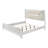 64-inch Eastern Panel Bed LED Headboard White-11200467