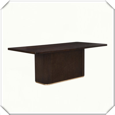 Natural Solid Rectangular Dining Table Sturdy Durable Practical