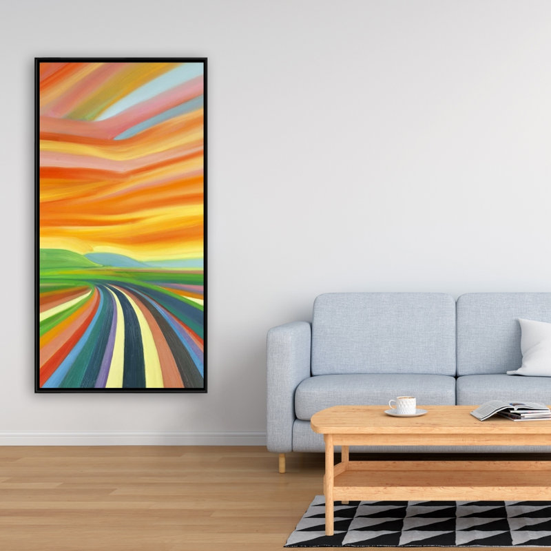 Colorful Road Print On Canvas, H 48 po x l 24 po